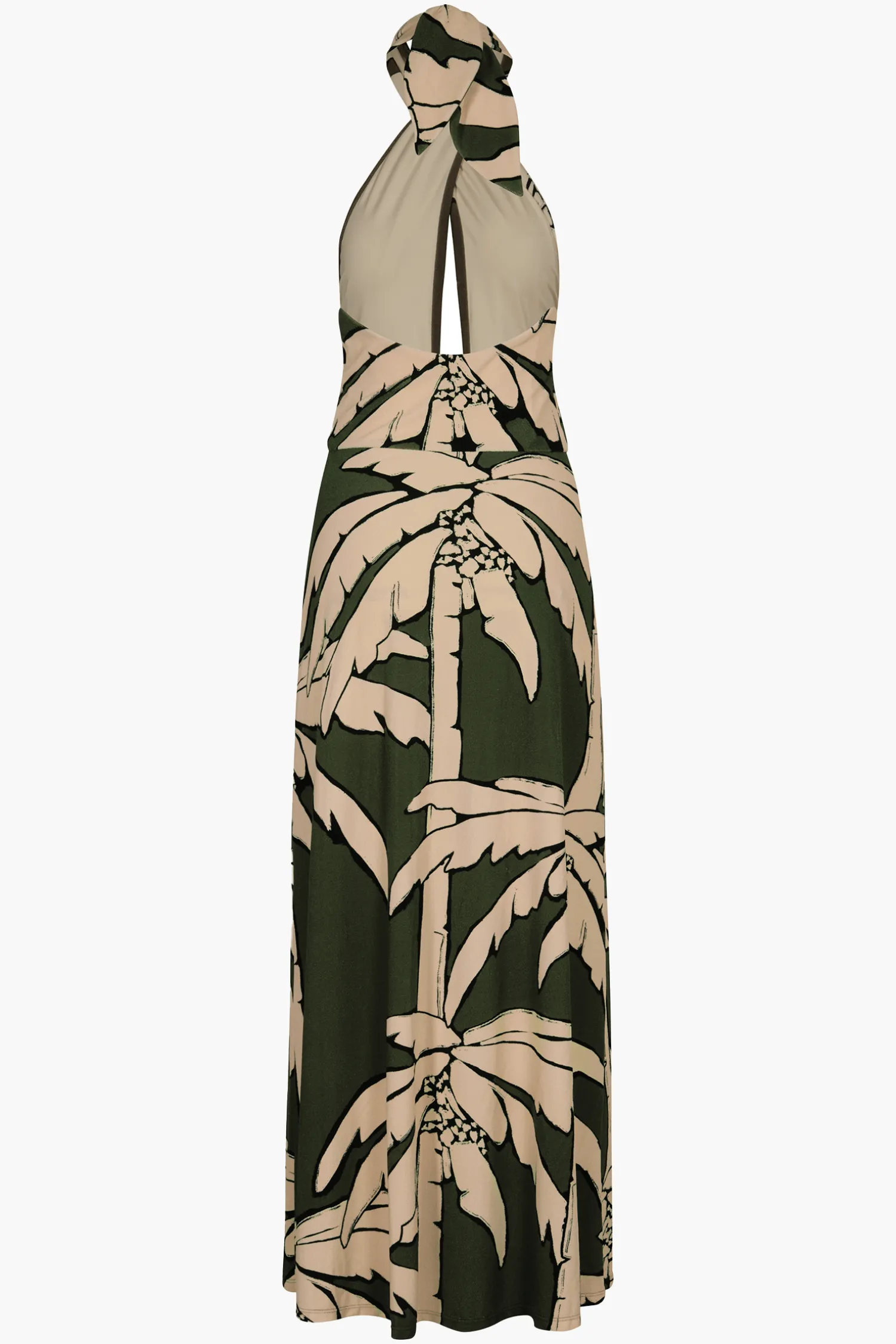 Shop JOHANNA ORTIZ OCEANIC MANTRA ANKLE DRESS Green/Ecru