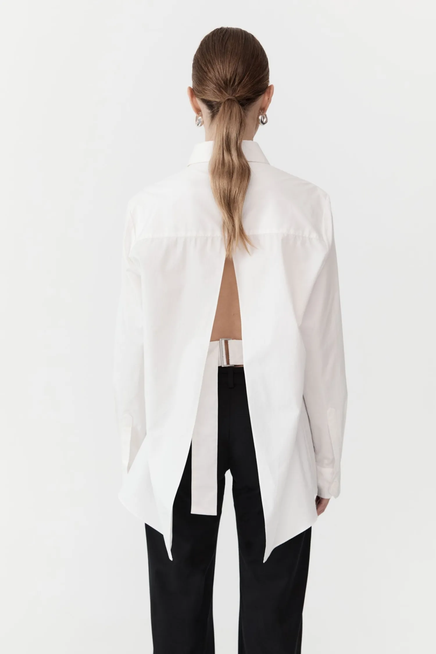 Best Sale ST. AGNI OPEN BACK SHIRT White