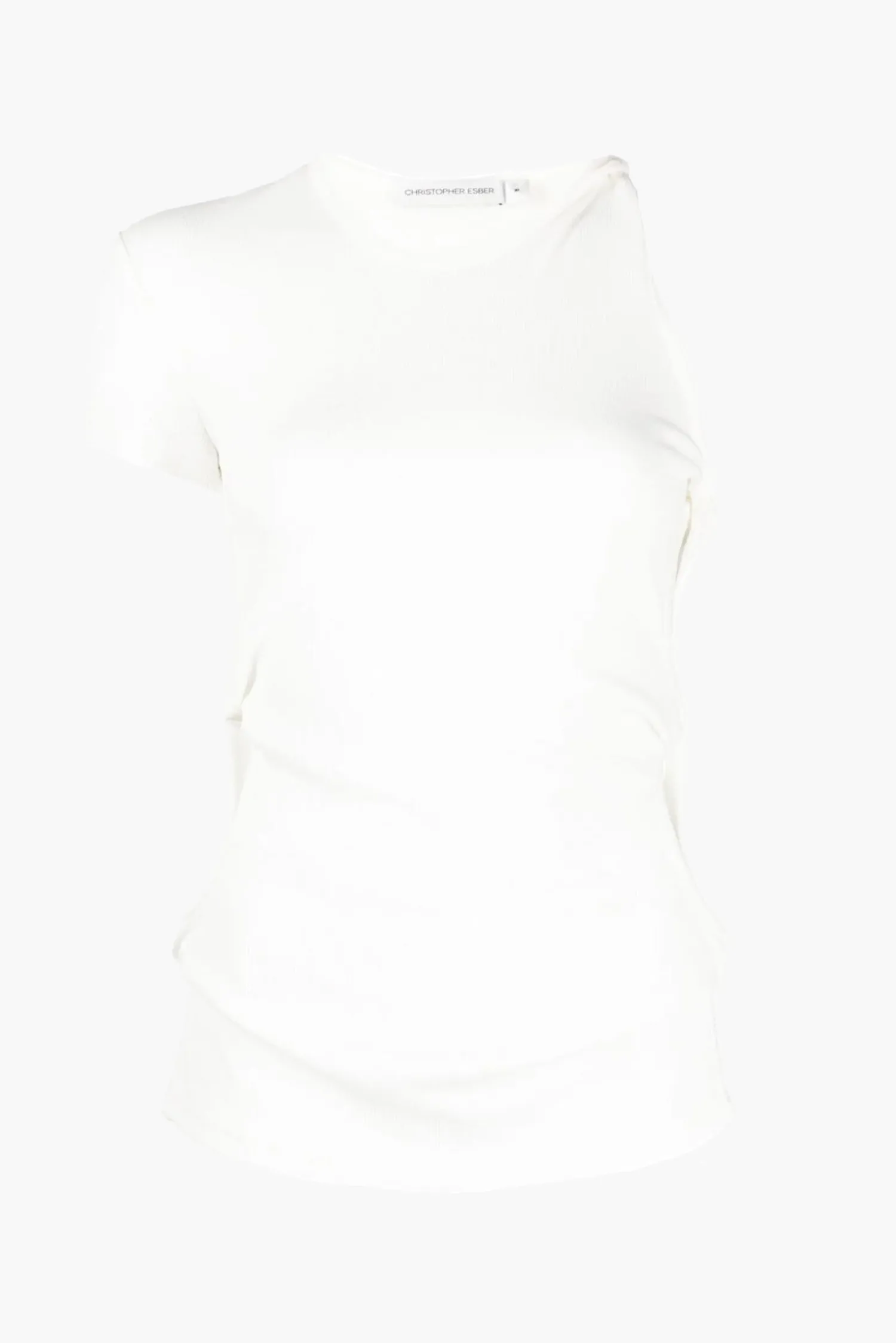 Online CHRISTOPHER ESBER OPEN TWIST SIDE TEE White