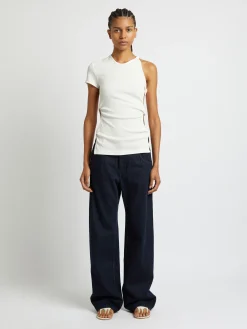 Online CHRISTOPHER ESBER OPEN TWIST SIDE TEE White