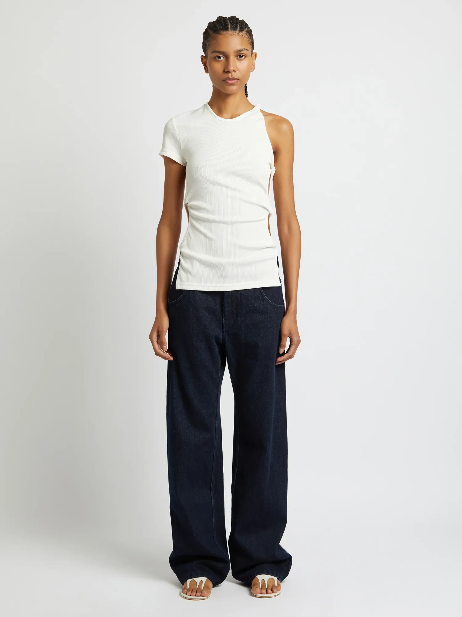 Online CHRISTOPHER ESBER OPEN TWIST SIDE TEE White