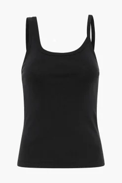 Best Sale ST. AGNI ORGANIC COTTON ASYMM TANK Black