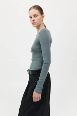 Discount ST. AGNI ORGANIC COTTON LONG SLEEVE TOP