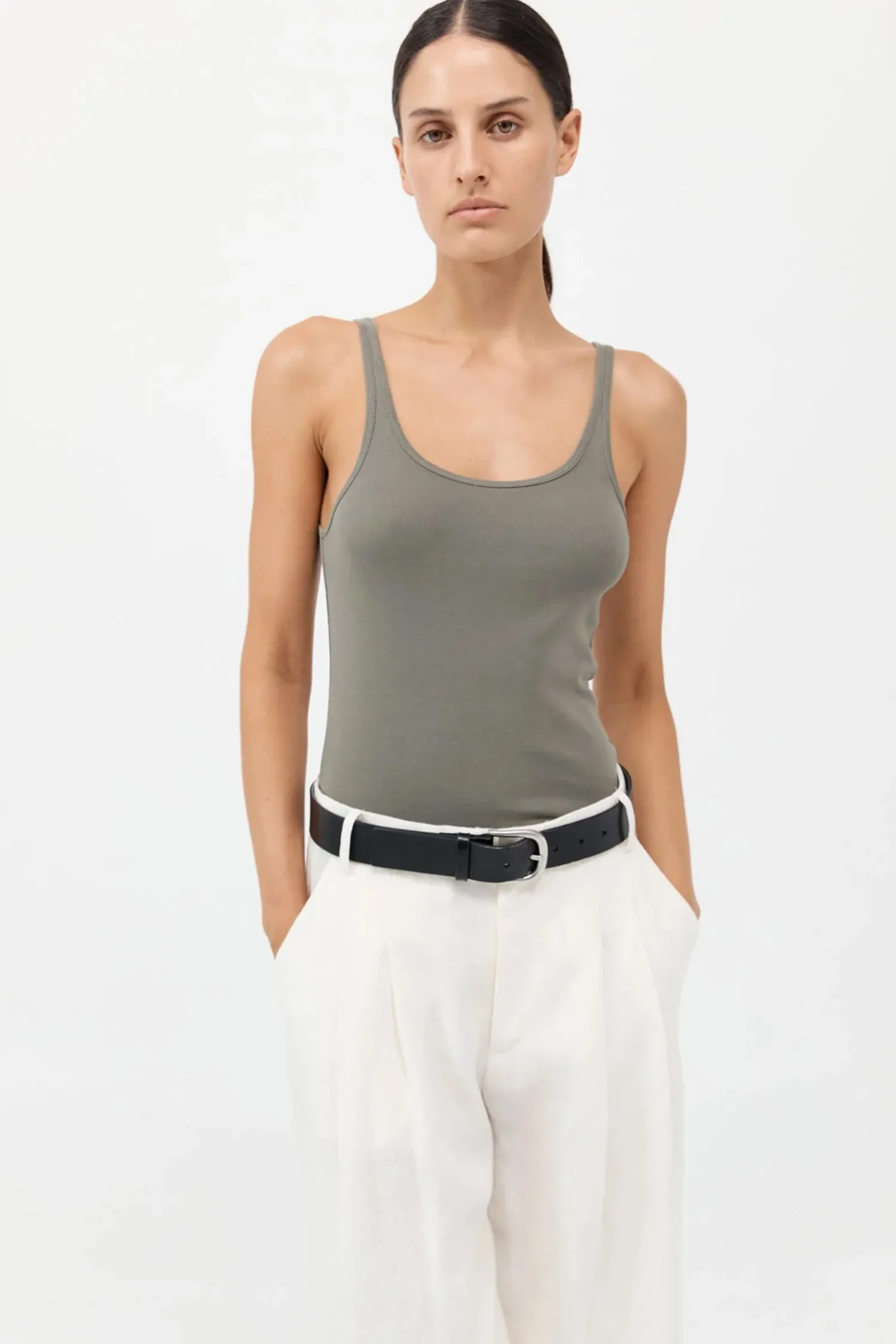 Cheap ST. AGNI ORGANIC COTTON SLIM SCOOP TANK