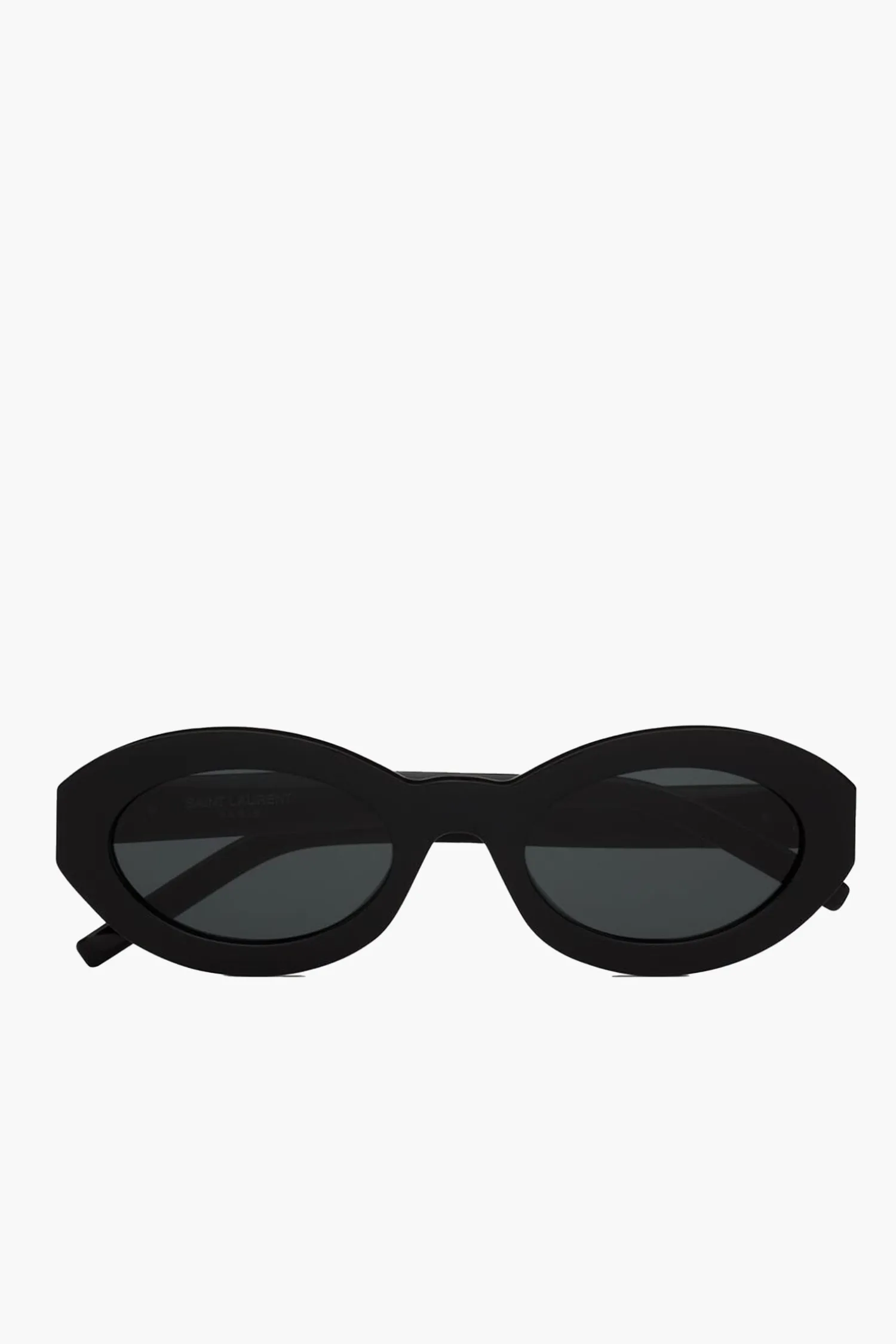 Flash Sale SAINT LAURENT OVAL ACETATE FRAME SUNGLASSES BlackandLightGold