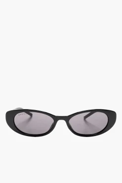 Fashion GUCCI OVAL CAT EYE SUNGLASSES Black