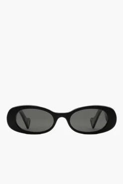 Cheap GUCCI OVAL SUNGLASSES Black