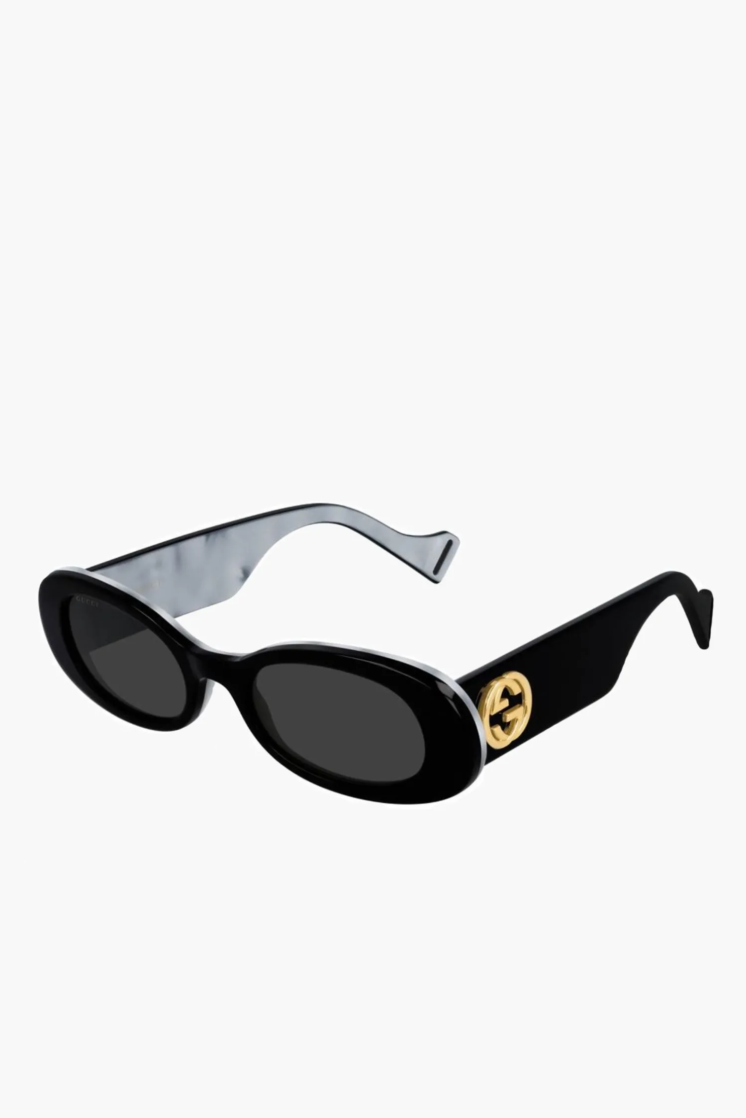 Cheap GUCCI OVAL SUNGLASSES Black