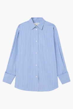 New RÓHE OVERSIZED STRIPED SHIRT WITH FOLDED CUFF