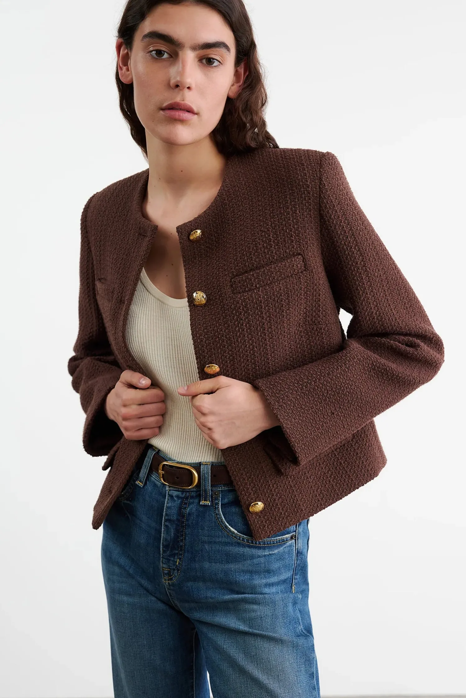 Cheap NILI LOTAN PAIGE JACKET Espresso