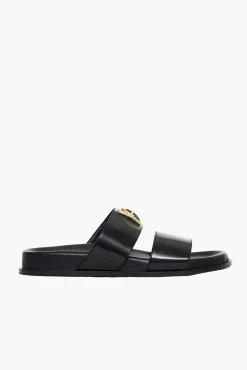 Best ANINE BING PARKER SLIDES MONOGRAM Black
