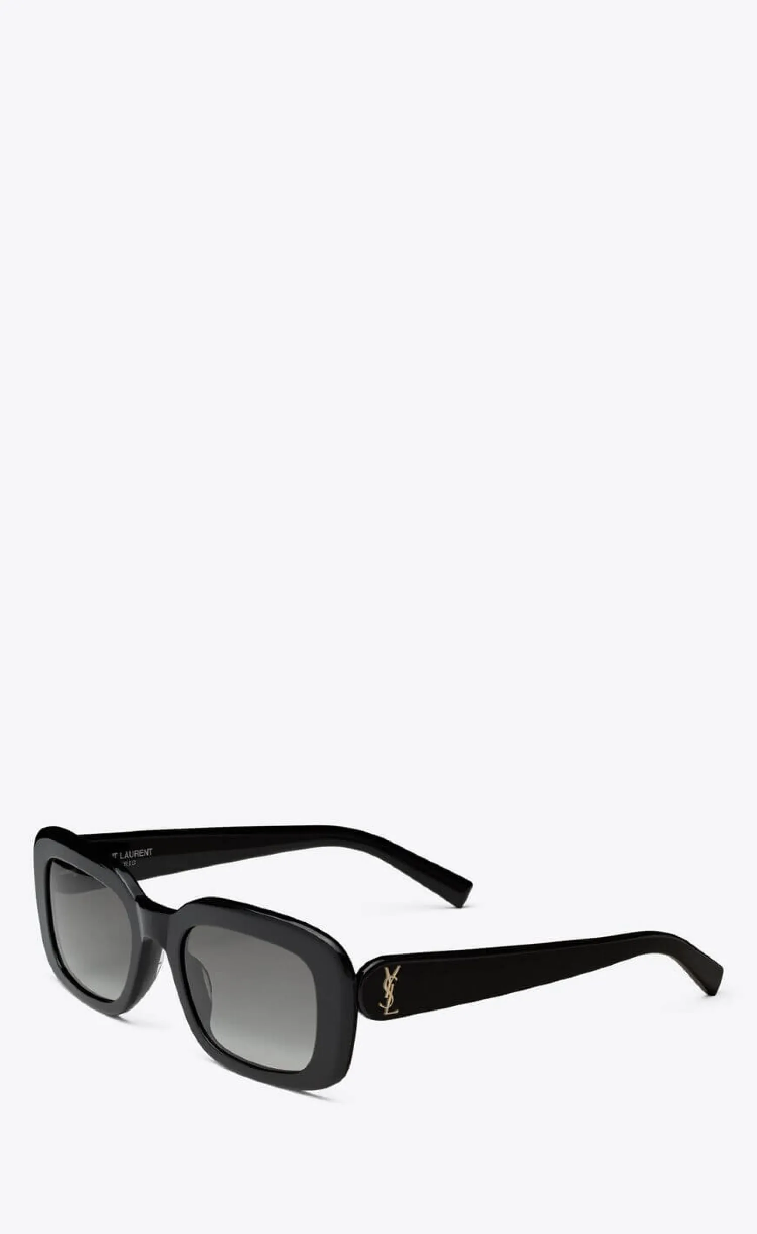 Best Sale SAINT LAURENT PILLOWED RECTANGULAR SUNGLASSES Black