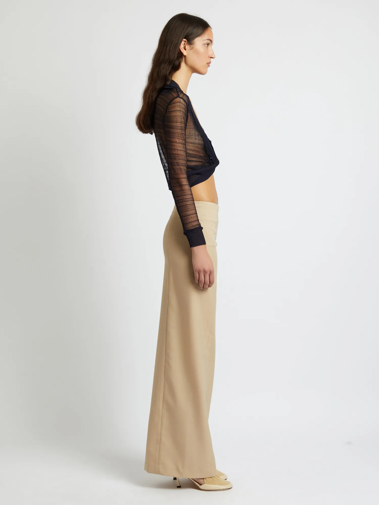 Flash Sale CHRISTOPHER ESBER RACQUET STRAIGHT TAILORED SKIRT Sand