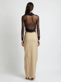 Flash Sale CHRISTOPHER ESBER RACQUET STRAIGHT TAILORED SKIRT Sand