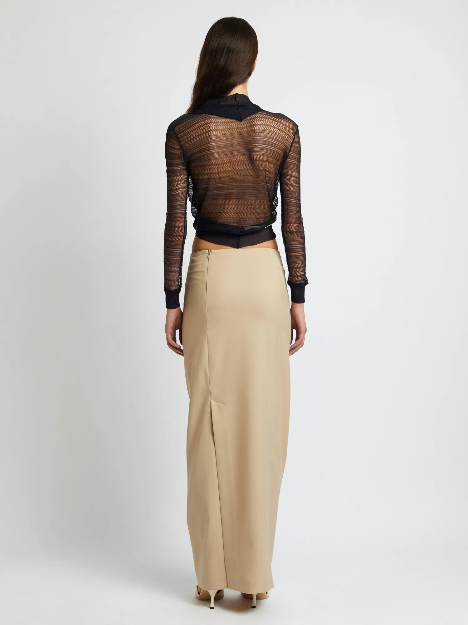Flash Sale CHRISTOPHER ESBER RACQUET STRAIGHT TAILORED SKIRT Sand