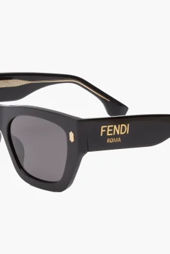 Discount FENDI RECTANGULAR ACETATE SUNGLASSES