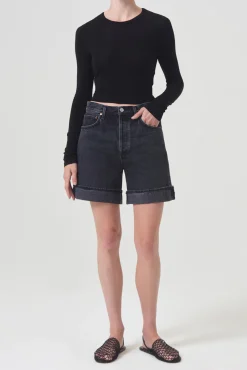 Online AGOLDE REEGAN SHRUNKEN TEE Black