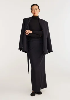 Shop RÓHE REIMAGINED TAILORED SKIRT Navy