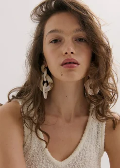 Best Sale ANNA ROSSI RESORT WEAR EARRING Cream