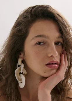 Best Sale ANNA ROSSI RESORT WEAR EARRING Cream