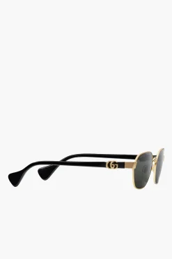 Best Sale GUCCI ROUND-FRAME SUNGLASSES Gold