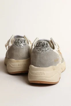 Sale GOLDEN GOOSE RUNNING SOLE SNEAKER SILVER/WHITE/CREAM/SMOKEGREY/SILVER
