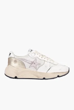 Cheap GOLDEN GOOSE RUNNING SOLE SNEAKER WHITE/ORCHIDHUSH/PLATINUM