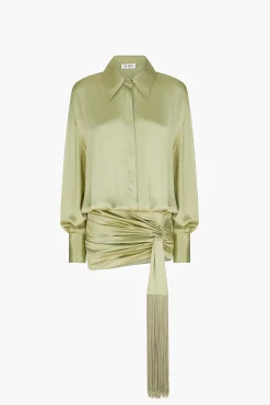 Clearance THE ATTICO SAGE GREEN MINI DRESS Sagegreen