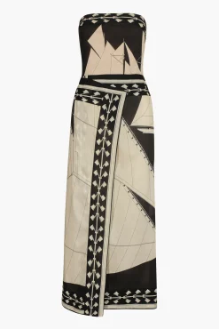 Cheap JOHANNA ORTIZ SAILBOATS PONTOON AFTERNOON ANKLE DRESS SailboatsEcru/Black