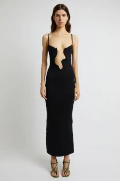 Cheap CHRISTOPHER ESBER SALACIA WIRE COLUMN DRESS Black