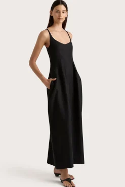 Store FAITHFULL THE BRAND SANNE MIDI DRESS Black