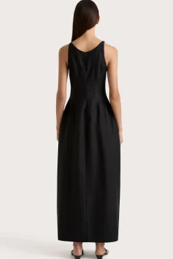 Store FAITHFULL THE BRAND SANNE MIDI DRESS Black
