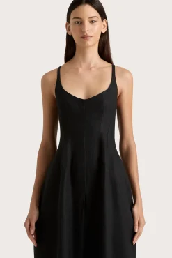 Store FAITHFULL THE BRAND SANNE MIDI DRESS Black