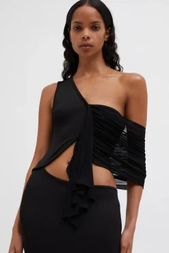 New CHRISTOPHER ESBER SENECA SWIRL GOWN Black