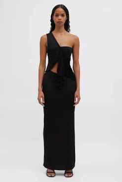 New CHRISTOPHER ESBER SENECA SWIRL GOWN Black