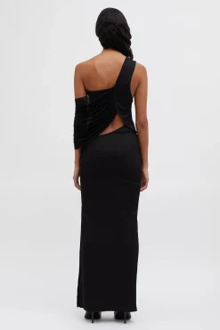 New CHRISTOPHER ESBER SENECA SWIRL GOWN Black