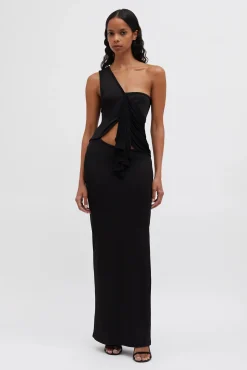 New CHRISTOPHER ESBER SENECA SWIRL GOWN Black