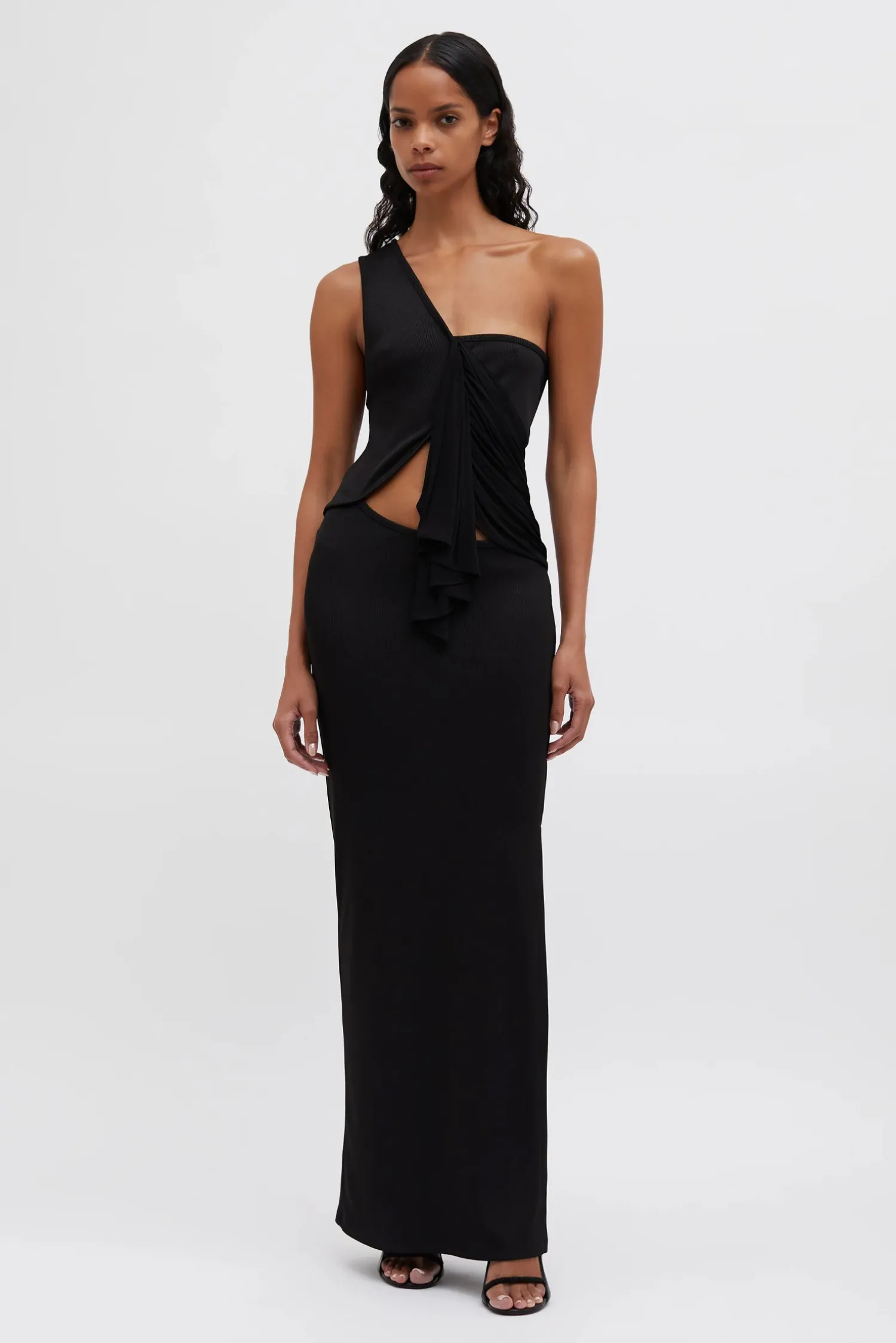 New CHRISTOPHER ESBER SENECA SWIRL GOWN Black