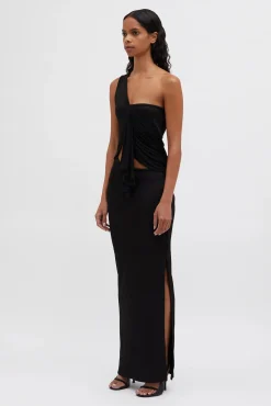 New CHRISTOPHER ESBER SENECA SWIRL GOWN Black