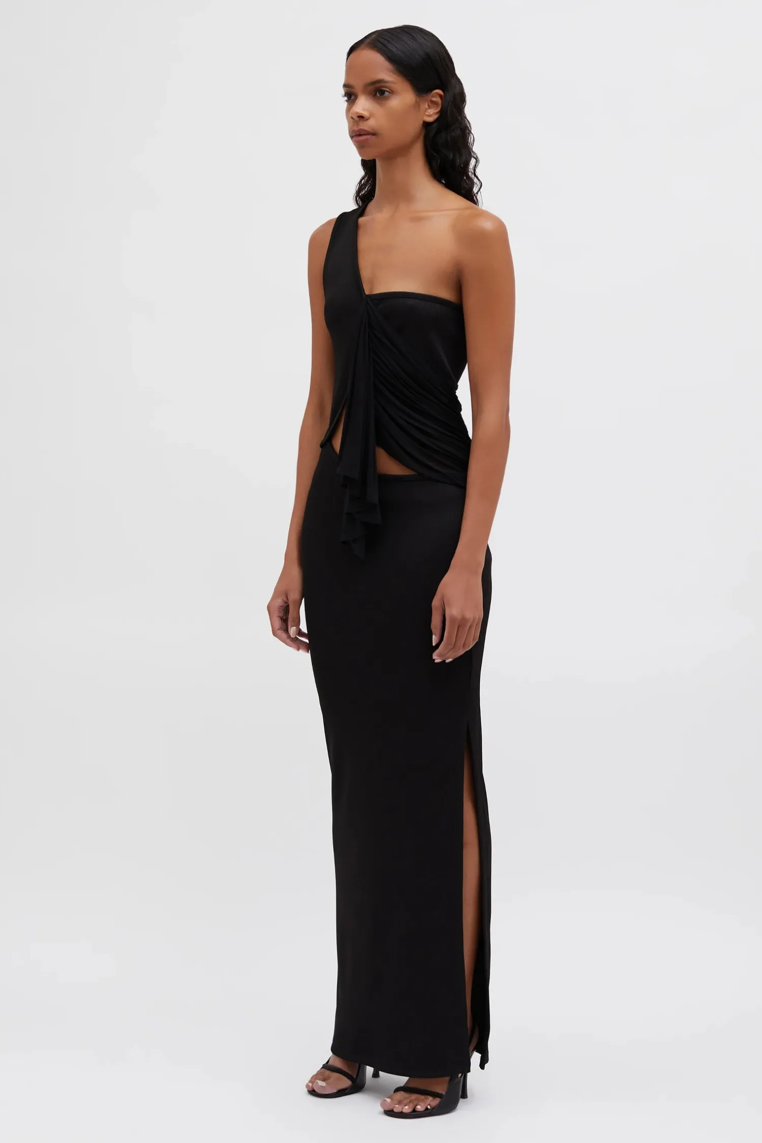 New CHRISTOPHER ESBER SENECA SWIRL GOWN Black
