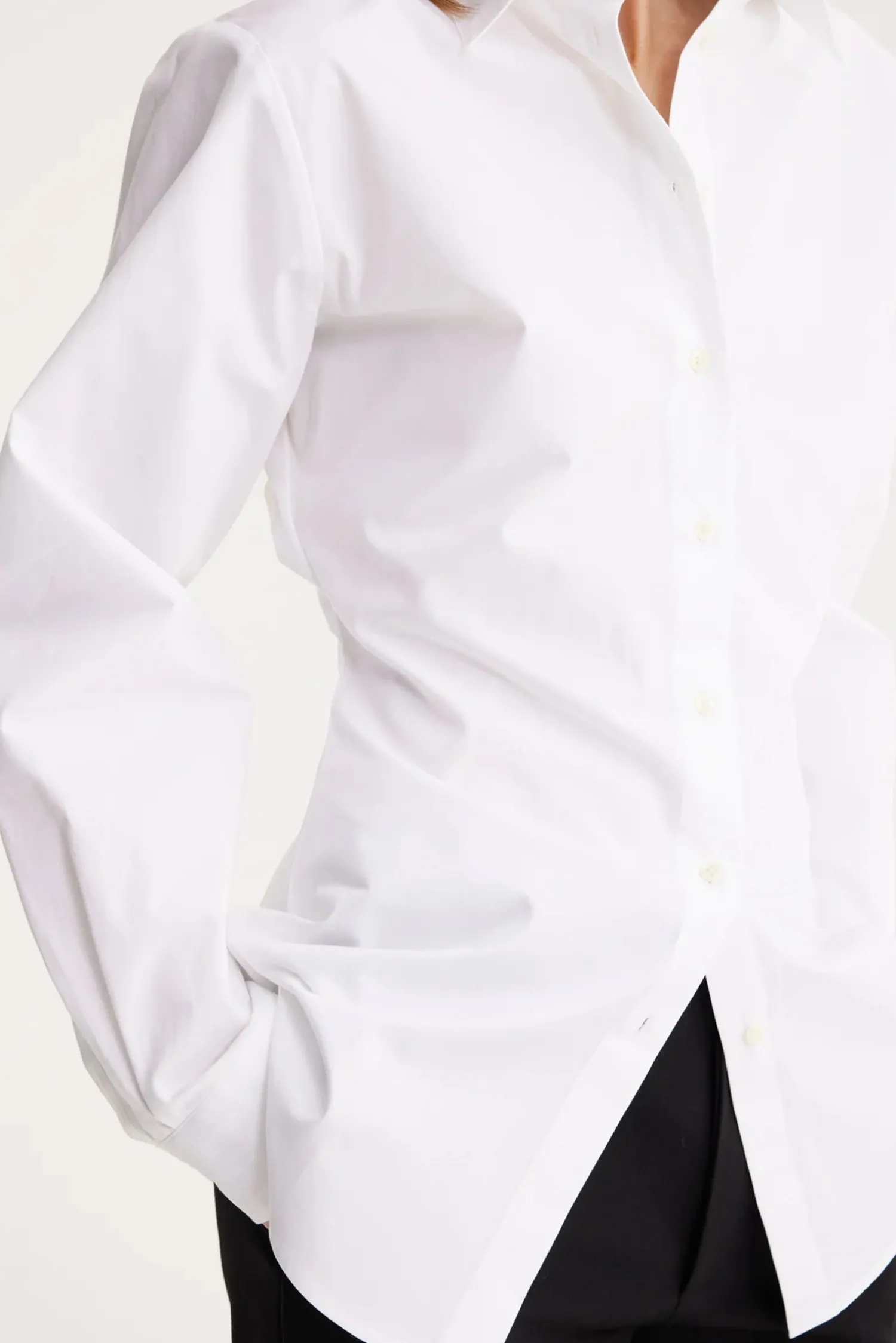 Hot RÓHE SHAPED POPLIN SHIRT
