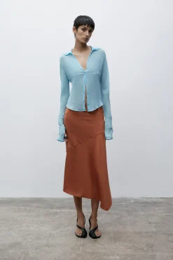 Cheap Paris Georgia SHEER SILK SHIRT