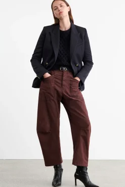 Discount NILI LOTAN SHON PANT Oxblood