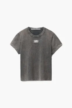 Outlet ALEXANDERWANG.T SHRUNKEN TEE WITH BLADE LOGO