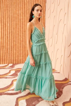 Hot ULLA JOHNSON SHYLA GOWN SeaGlass