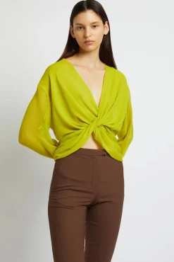 Sale CHRISTOPHER ESBER SILK SPRINGS TWIST FRONT TOP Limade