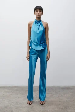 Best Paris Georgia SLEEK BELTED PANT BoldBlue