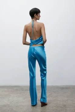 Best Paris Georgia SLEEK BELTED PANT BoldBlue