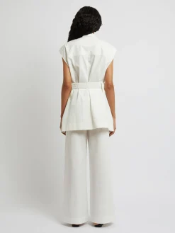 Store CHRISTOPHER ESBER SLEEVELESS BELTED JACKET White