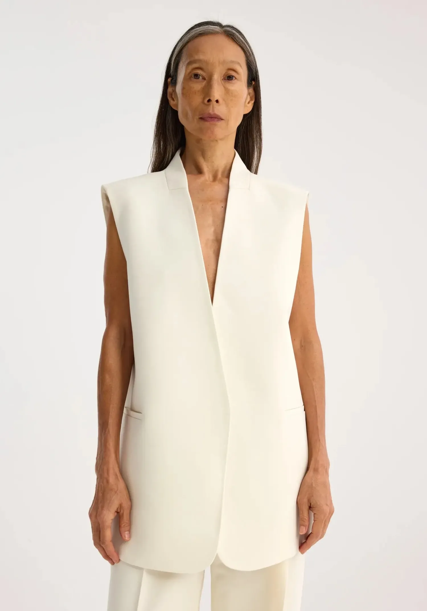 Outlet RÓHE SLEEVELESS WOOL-BLEND BLAZER